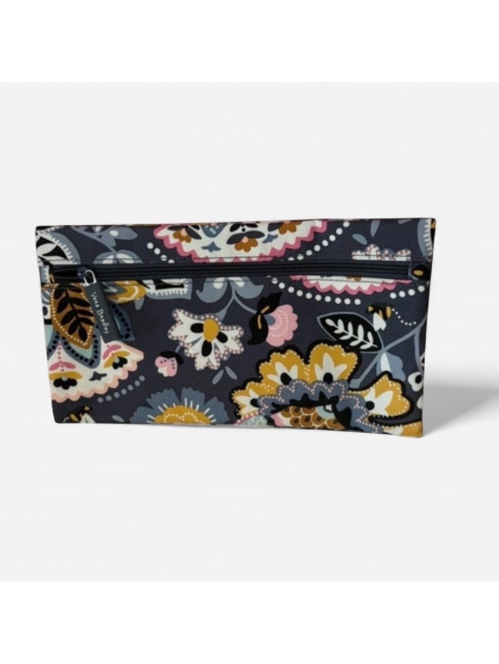 Vera Bradley Patterned Zippered Organizer Pouch – Navy and Floral